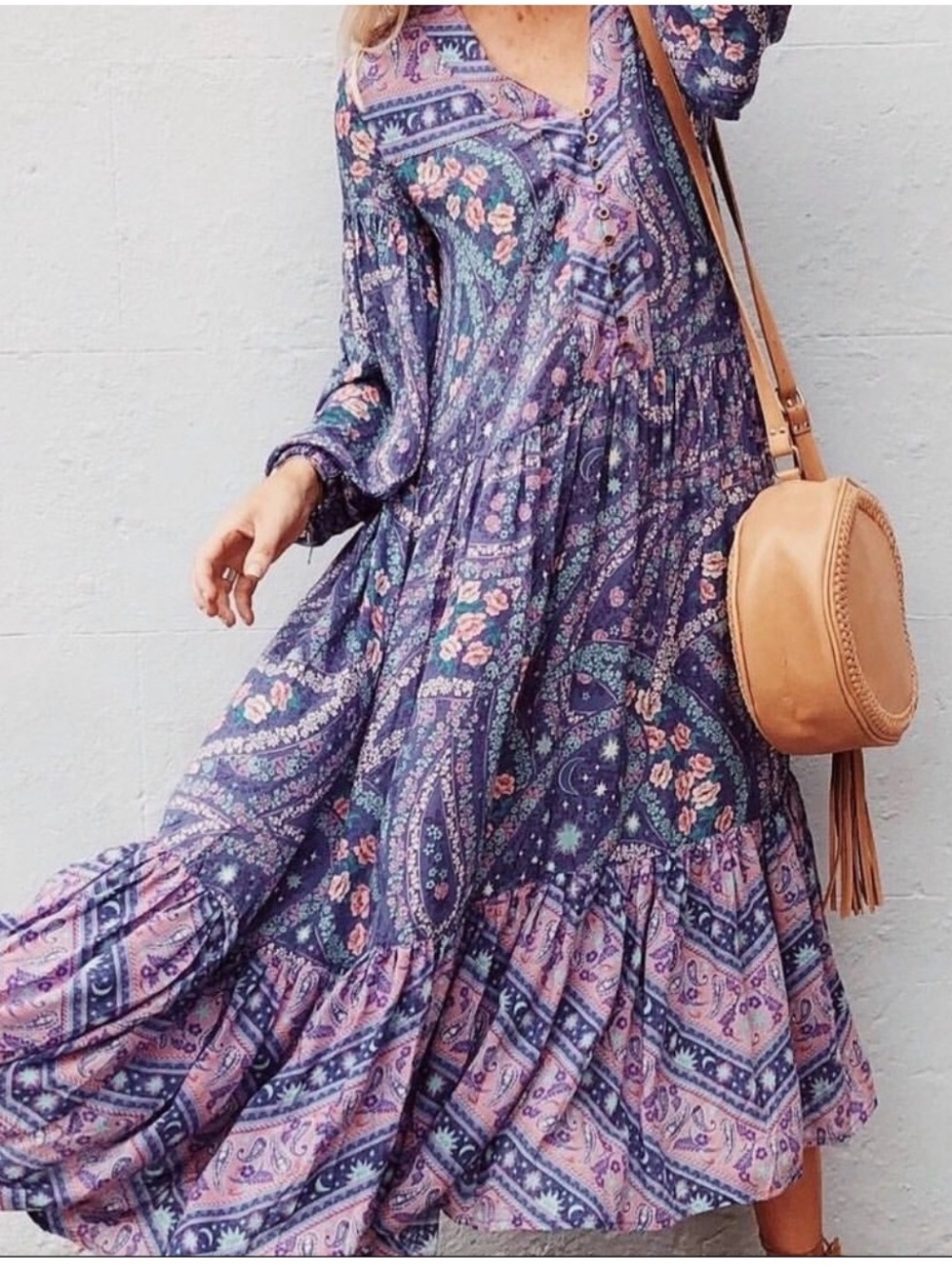 Spell VINTAGE City Lights Gown.Indigo.L
